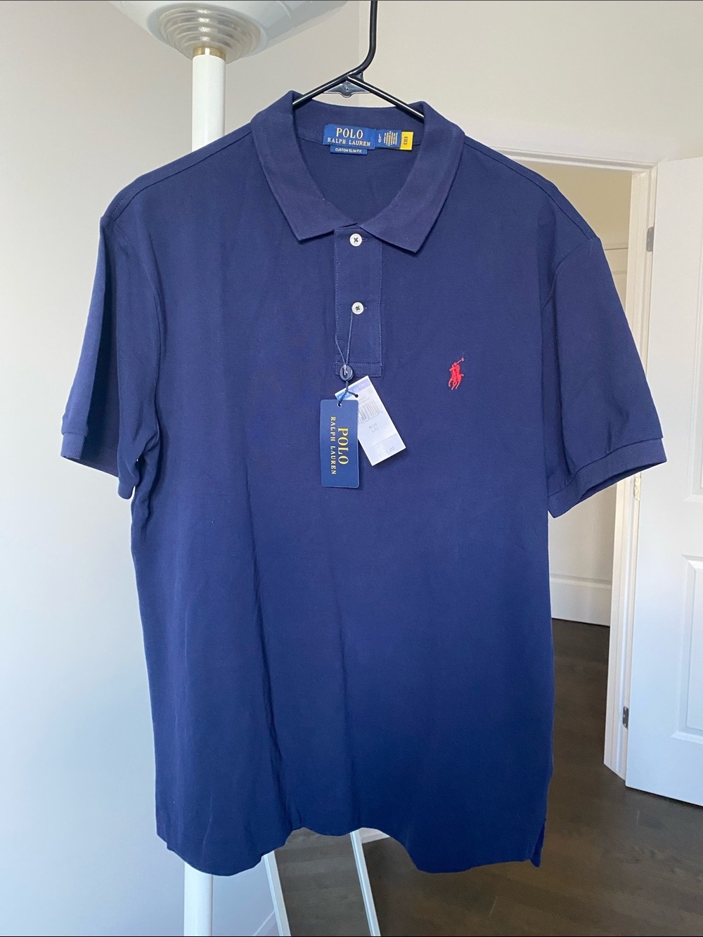 Polo by Ralph Lauren Navy Short-Sleeve Polo with Red Pony